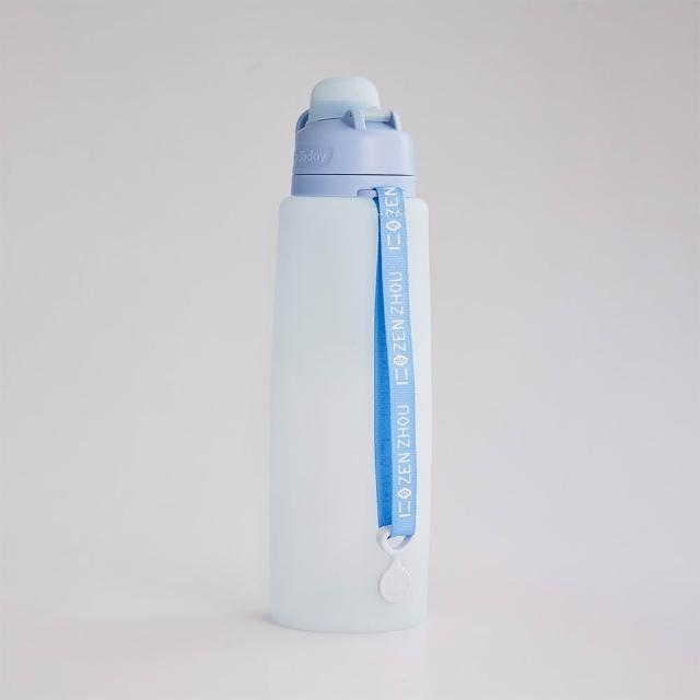 【仁舟淨塑】捲捲矽水瓶3.0_1000ml_下單即附吸管_再贈伸縮清潔組(水壺/隨行杯/可捲收/矽膠水瓶)