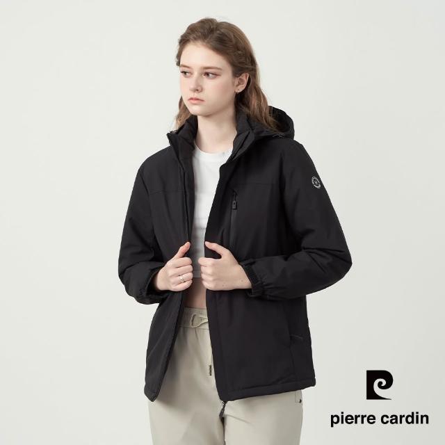 【pierre cardin 皮爾卡登】網路獨家 男女款 防潑水鋪棉保暖連帽外套(多色任選)