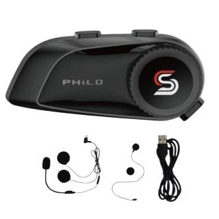 【Philo 飛樂】Jazz5s 旋鈕款全混音 安全帽藍牙耳機 1200mAh大電量 (外送員推薦、長續航、直覺操作)