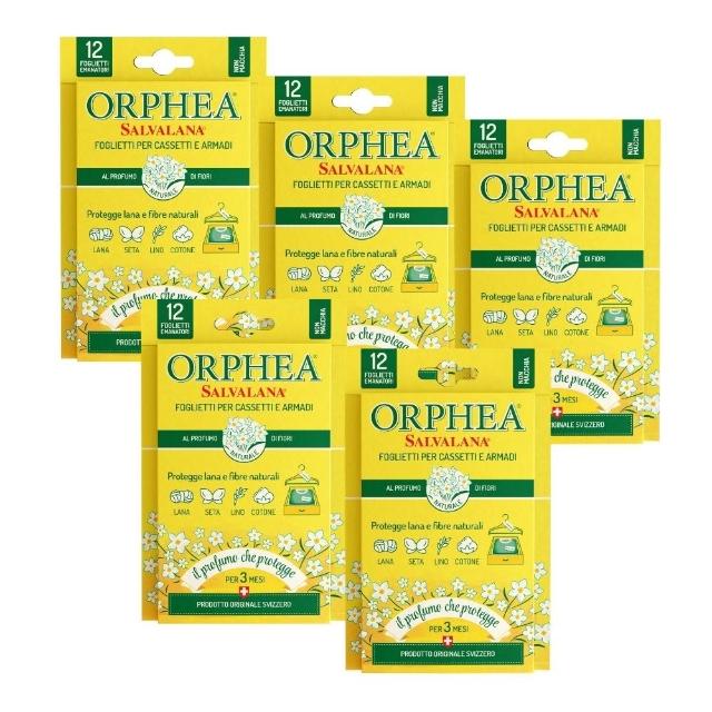 【ORPHEA 歐菲雅】書籤式衣物掛片5盒(可取代樟腦丸、增添衣物香味)