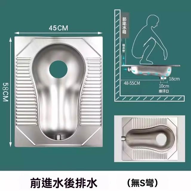 【窩居】不銹鋼蹲便器 防臭 45x58cm(蹲坑式廁所 蹲廁 便盆 大小便器 蹲盆)