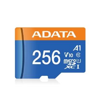 【ADATA 威剛】Premier microSDXC UHS-I  A1 256G記憶卡(附轉卡)-4入組