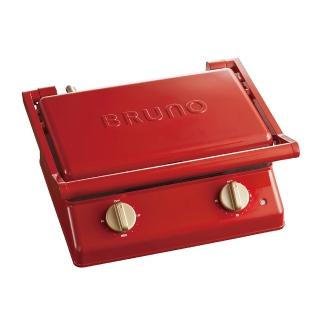 【BRUNO】日本BRUNO雙版厚燒三明治機(蘋果紅BOE084RDKE/熱壓吐司/帕里尼機)