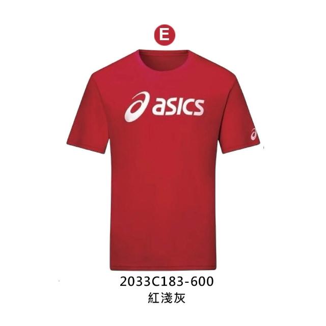 【asics 亞瑟士】男女款運動短袖T恤-台灣製 LOGO 吸濕排汗 休閒 運動 上衣(2033C183-001)