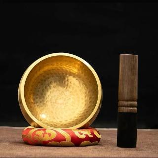 【KOLKO 克魯克家居】尼泊爾頌缽8.5cm-附木棒+墊圈(瑜珈 冥想 銅缽 清脆悅耳 放鬆 白噪音)
