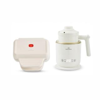 【MATURE 美萃】MINI食光陶瓷熱壓機 CY-1627 + 剛剛好陶瓷電煮鍋 CY-1626