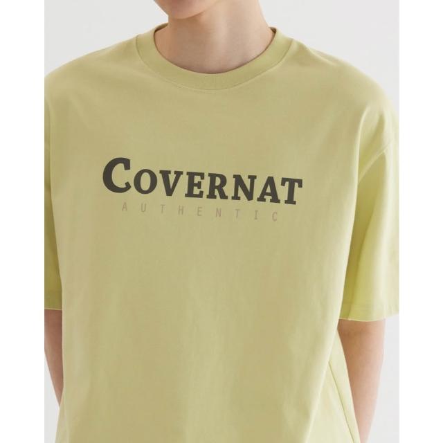 【COVERNAT】官方旗艦館 男女款- Logo短袖T恤 (UNI短袖上衣 黑/萊姆綠/燕麥/白色)