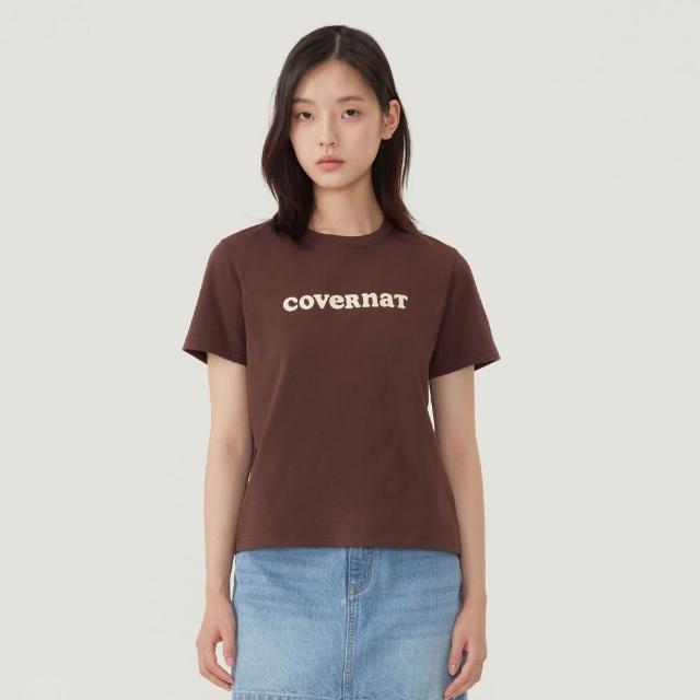【COVERNAT】官方旗艦館 男女款- Logo短袖T恤 (UNI短袖上衣 黑/萊姆綠/燕麥/白色)