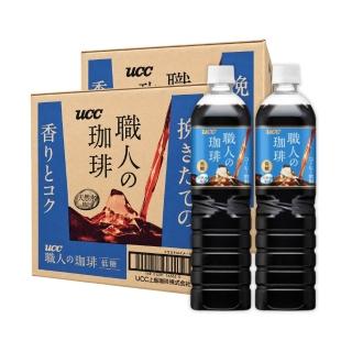 【UCC】職人の珈琲 黑咖啡低糖 24入(900ml/瓶 日本原裝 採用天然水 微甜純潤口感)
