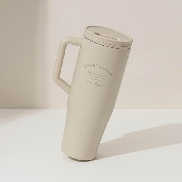 【Oolab 良杯製所】輕量不鏽鋼隨行保溫手把杯1150ml(密封防漏/收納式吸管/可車用/4色任選)