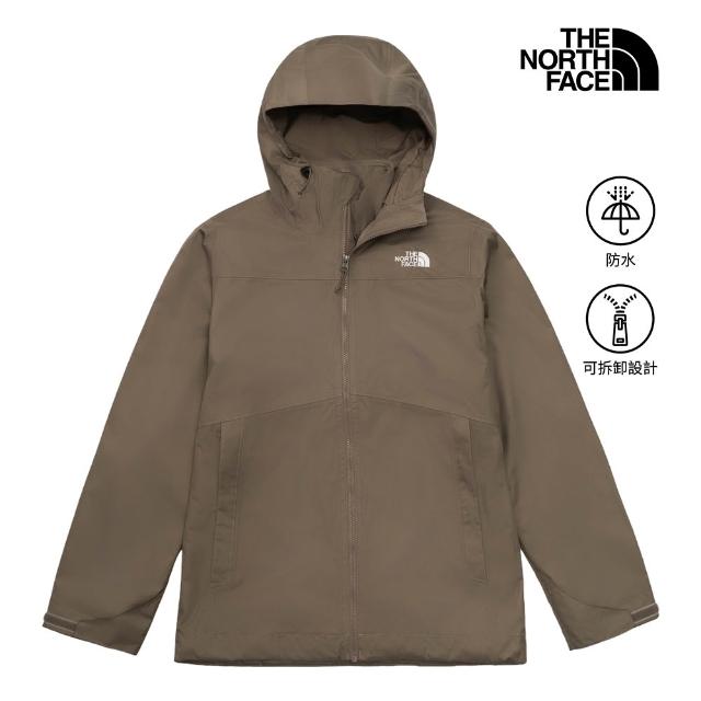 【The North Face】中性款防水透氣抓絨內裡三合一外套(多款任選)