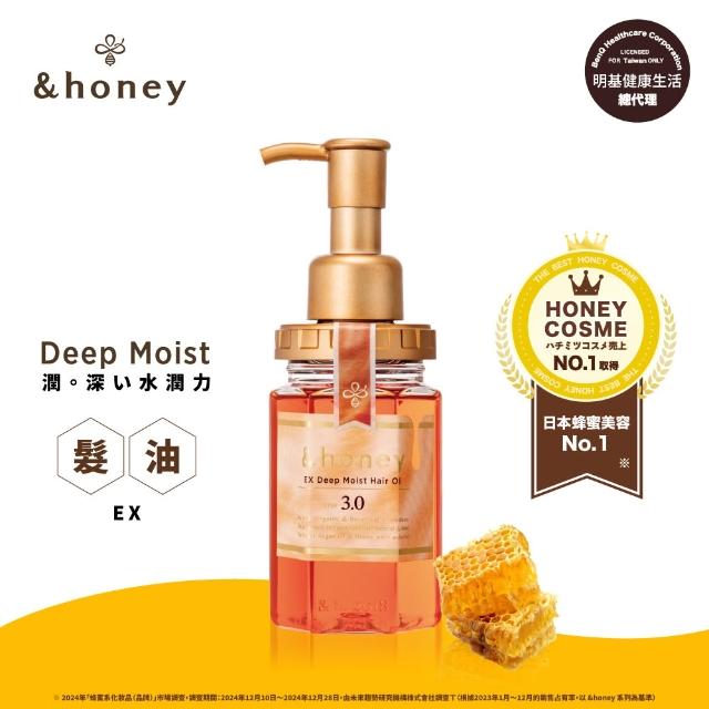 【&honey】日本原裝 蜂蜜洗髮精/潤髮乳/髮油(多款任選 細軟易斷 乾燥髮質)