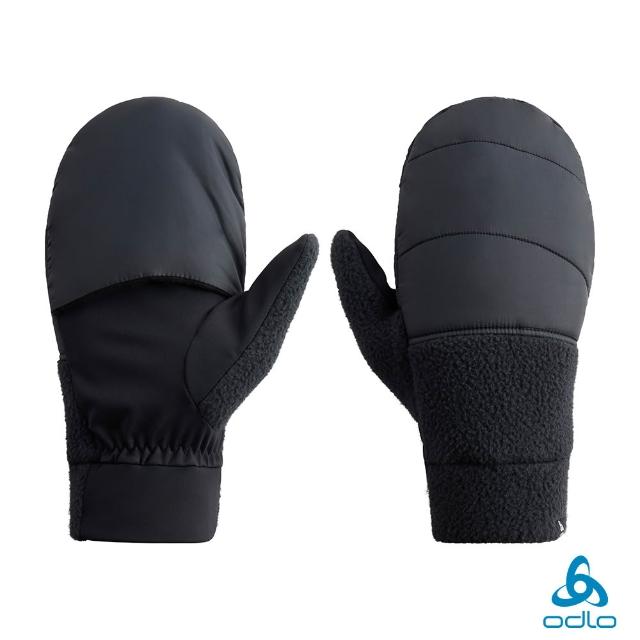 【ODLO】MULTISPORT 加強 保暖型 可翻折 手套(刷毛手套 保暖手套 防風手套 滑雪手套 防水手套)