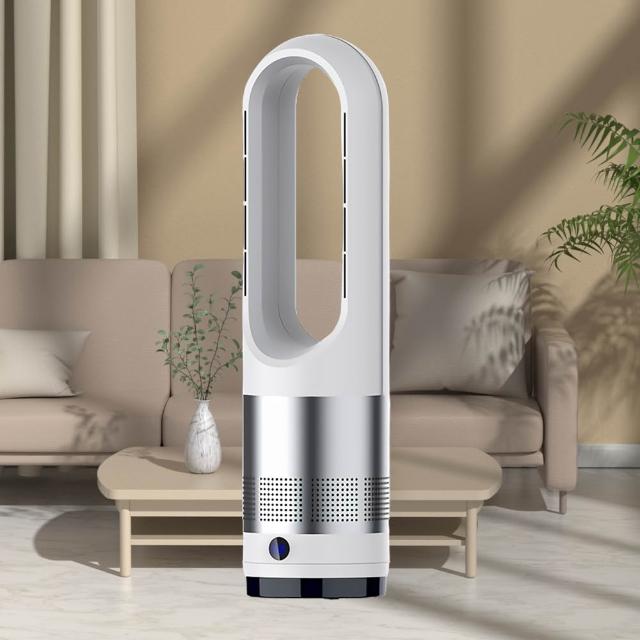 【EARISE 雅蘭仕】18吋冷暖無葉風扇 冷暖兩用 暖風機 電暖器 無葉循環扇(空氣淨化/靜音/落地電風扇)