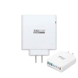 【TRISTAR】PD+QC 120W八孔快速充電器 USB-C Type-C/USB快充 TS-USB176(支援iPhone17)