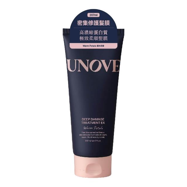 【UNOVE】柔諾伊 洗/髮膜/噴霧3入組(角蛋白洗髮精500ml/髮膜207ml/安瓶噴霧200ml)