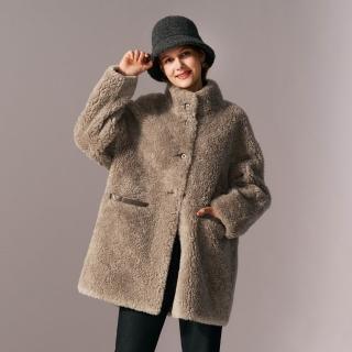 【KERAIA 克萊亞】魅力價-北歐牧羊人純羊毛立領大衣