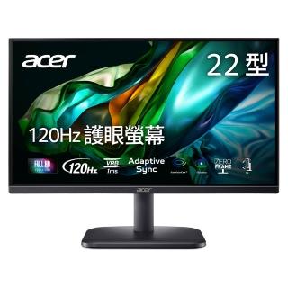 【Acer 宏碁】EK220Q J0 22型 VA FHD 16:9 120Hz 電腦螢幕