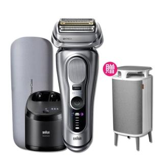【BRAUN 百靈】旗艦9系PRO+電動刮鬍刀/電鬍刀 附充電旅行盒+智慧清潔充電座☆(9677cc)
