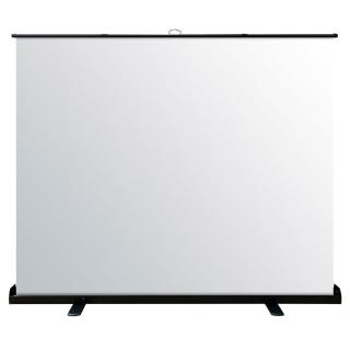 【RTAKO】免打孔地拉式投影布幕（80吋16:9）(4K金屬移動佈幕/家用投影儀幕布/投影螢幕/地拉幕抗光屏)