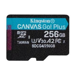 【Kingston 金士頓】Canvas Go!Plus microSD 256GB/200MB/s 記憶卡(SDCG4/256GB)