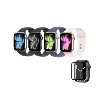 鋼化保貼組【Apple】Watch Series 11 46公釐鋁金屬錶殼搭配運動型錶帶(GPS版)