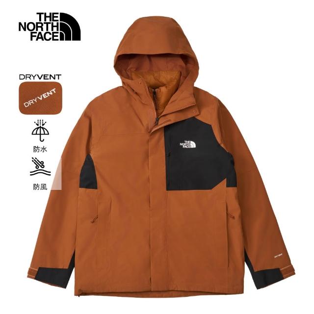 【The North Face】男款DRYVENT防水三合一外套 內搭羽絨款背心(多款任選)