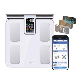 【SAMPO 聲寶】八電極智能體脂計/體重計/體脂機/APP監測(BF-Z2502BL)