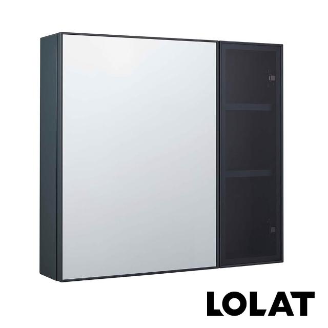 【LOLAT 羅力】豪華全配６件組-含基本安裝(鏡櫃+盆櫃組+臉盆龍頭+淋浴龍頭+升降桿+電熱毛巾架)