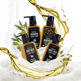 【Olivos 奧莉芙的橄欖】超高86%橄欖油含量液態皂任3入(土耳其冷壓初榨橄欖油/無防腐劑/無人工香精)