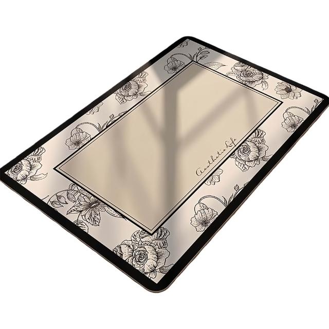 【LZQ】618特惠 環保PU防滑防油廚房地墊 40*60CM 珪藻土吸水速乾地墊 刮泥除塵玄關墊 地毯 腳踏墊 浴室踏墊
