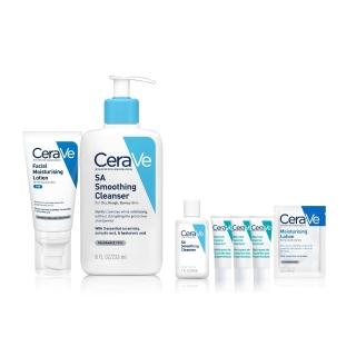 【CeraVe適樂膚】粉痘掰掰臉部保養雙入組★全效超級修護乳 52ml+水楊酸煥膚淨嫩潔膚露 236ml_A