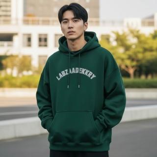【J.Malo】落肩舒適大學連帽t  連帽上衣 印花帽t(落肩帽T  寬鬆休閒上衣  連帽上衣)