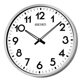 【SEIKO 精工】指針式簡約時鐘 掛鐘-銀框 禮物 送禮(QXA560S)