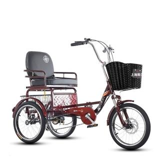 【Eco森活】輕便小型老年代步三輪車 18寸變速(三輪車 自行車 腳踏車 三輪買菜車 成人自行車 老人代步車)