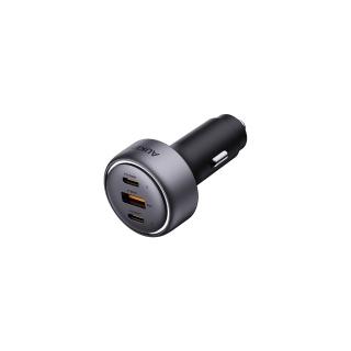 【AUKEY】三孔66W PD快充車用充電器/點菸器 CC-P1(三孔輸出 三倍快充)