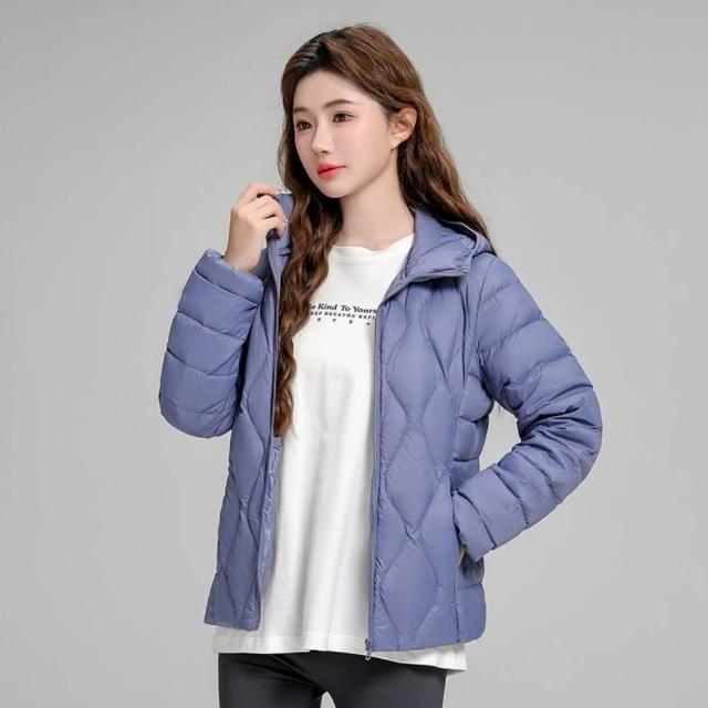 【巴黎精品】現貨出清 真90%輕羽絨外套白鴨絨連帽保暖外套輕便羽絨衣(簡約女夾克2款6色hd10)