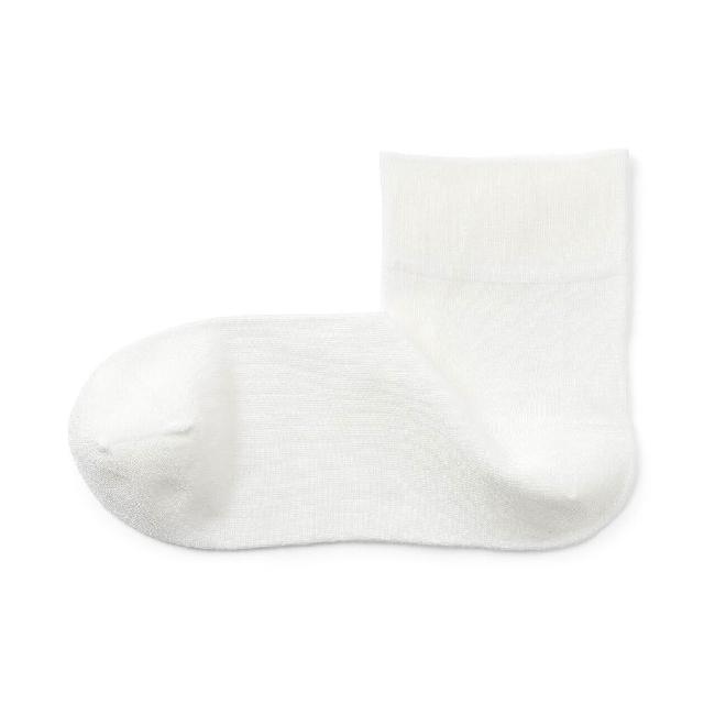 【MUJI 無印良品】女足口柔軟舒適莫代爾混輕薄直角短襪23-25cm(柔白/深灰/淡黃/薄荷綠/淺藍/淺紫/棕色)