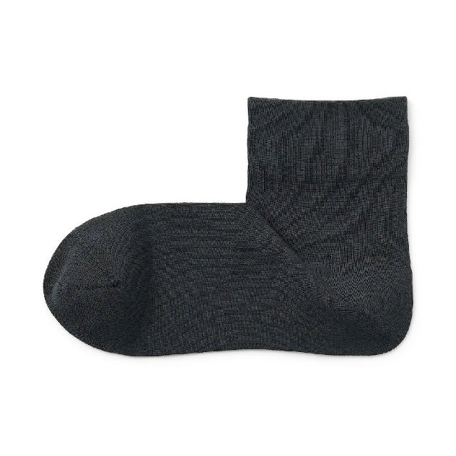 【MUJI 無印良品】女足口柔軟舒適莫代爾混輕薄直角短襪23-25cm(柔白/深灰/淡黃/薄荷綠/淺藍/淺紫/棕色)