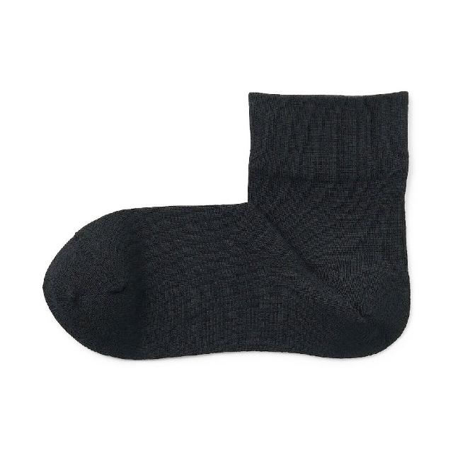 【MUJI 無印良品】女足口柔軟舒適莫代爾混輕薄直角短襪23-25cm(柔白/深灰/淡黃/薄荷綠/淺藍/淺紫/棕色)