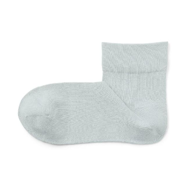 【MUJI 無印良品】女足口柔軟舒適莫代爾混輕薄直角短襪23-25cm(柔白/深灰/淡黃/薄荷綠/淺藍/淺紫/棕色)