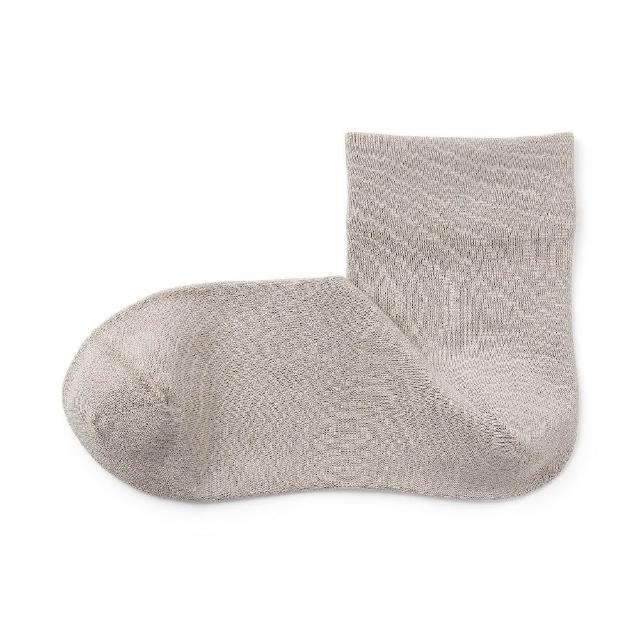 【MUJI 無印良品】女足口柔軟舒適莫代爾混輕薄直角短襪23-25cm(柔白/深灰/淡黃/薄荷綠/淺藍/淺紫/棕色)
