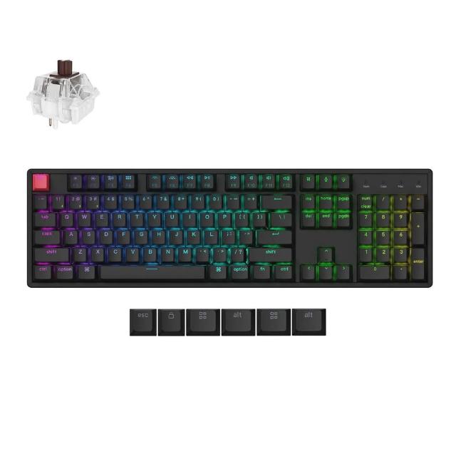 【Keychron】K10 第二代 全尺寸 雙模機械鍵盤 RGB 熱插拔 網頁QMK改鍵 適用Mac 透光鍵帽(英文版本)
