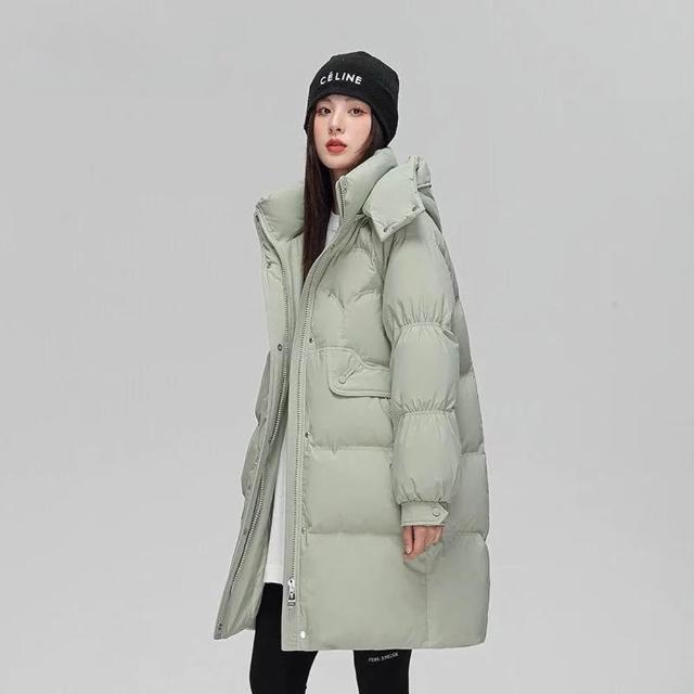 【巴黎精品】現貨出清 真羽絨衣90%白鴨絨真狐狸毛領羽絨外套(連帽寬鬆中長版女夾克3款多色a1do6)