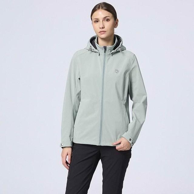 【Wildland 荒野】女彈性超輕三層山旅機能外套-S-3L-W2903-WL(防風/內刷毛/軟殼外套)