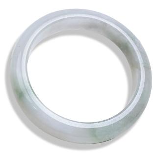 【玉我翡翠】翡翠手鐲 特色冰透手鐲 平安鐲 手圍17mm M53157 緬甸A貨翡翠(台灣權威認證證書/天然A貨翡翠)