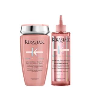 【KERASTASE 巴黎卡詩】恆彩重生洗護沙龍組(髮浴250ml＋精萃露/護色/保濕)