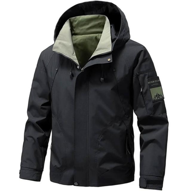 【巴黎精品】現貨限搶 衝鋒衣防風外套連帽外套登山夾克(戶外機能防潑水多口袋軍裝春夏薄款男外套3款a1ck6)S