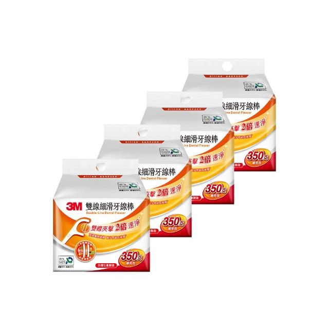 【3M】牙線棒補充包_ECO包裝x4包組(單線1600支/雙線1400支/薄荷單線1400支擇一)