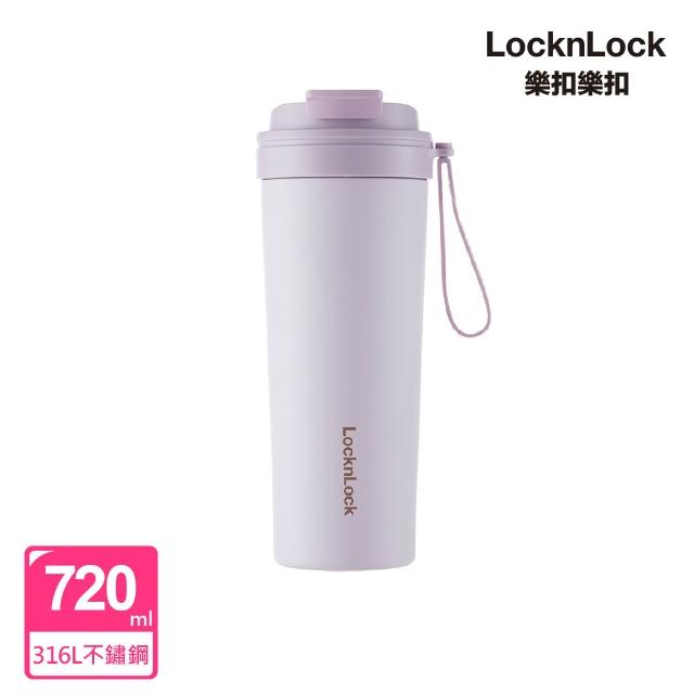 【LocknLock 樂扣樂扣】官方直營 嚼對FUN飲316不鏽鋼掀蓋保溫杯 720ml(掀蓋/吸管杯/保溫瓶/多色任選)